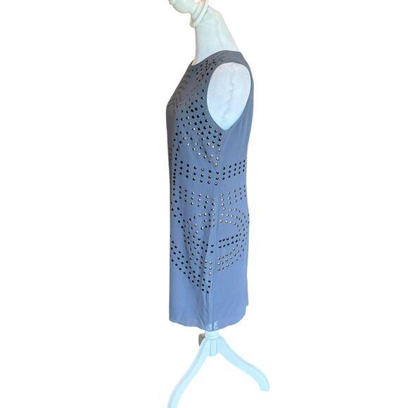 Cynthia Rowley Silk Studded Mini Dress Slate Blue Gray Womens Size 8 - Picture 3 of 12